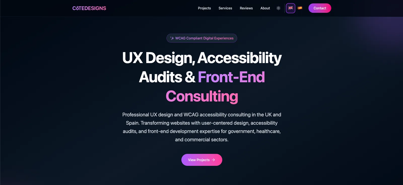 Screenshot of CôTEDESIGNS (Formerly JPC)