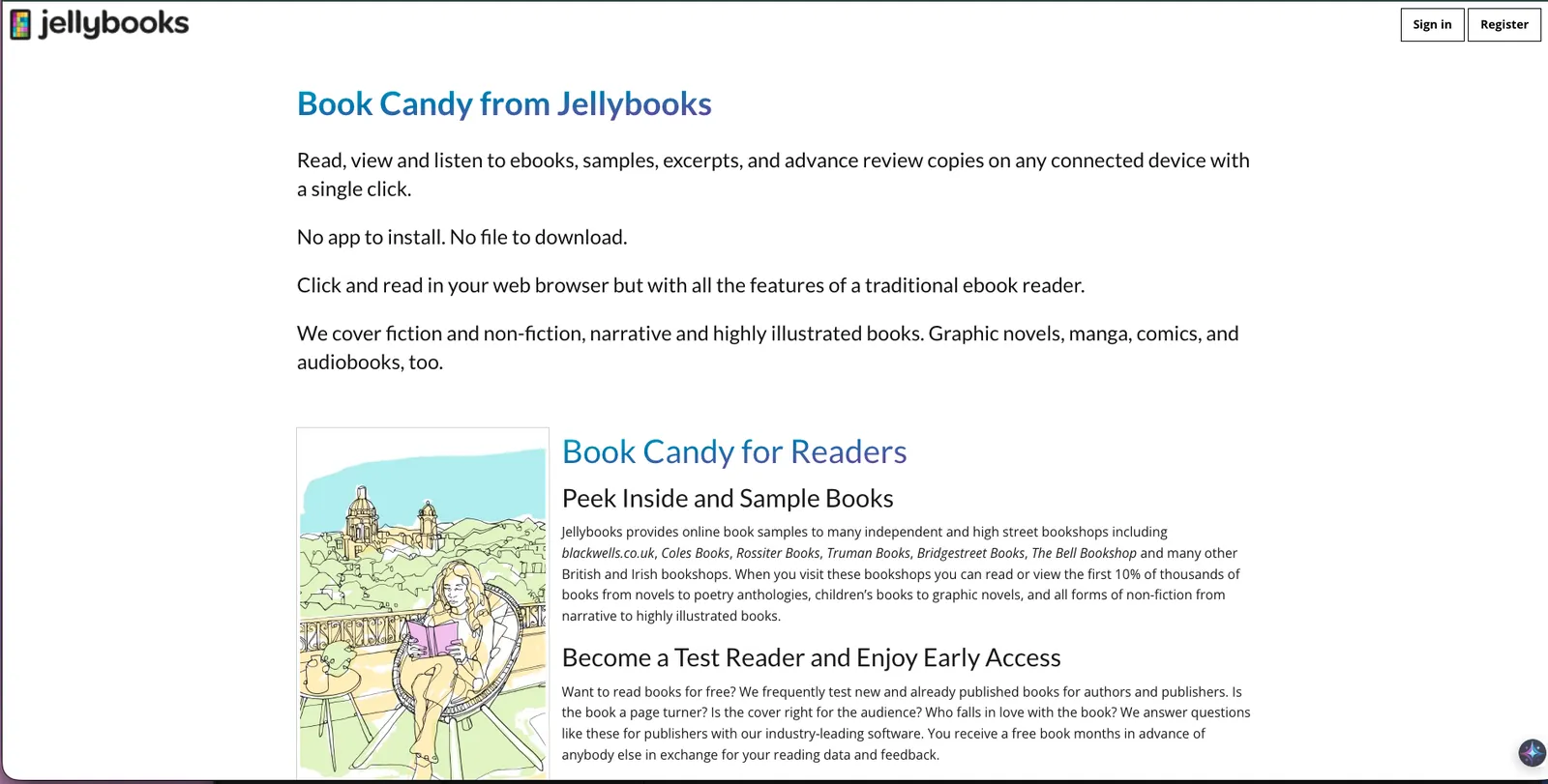 Screenshot of Jellybooks