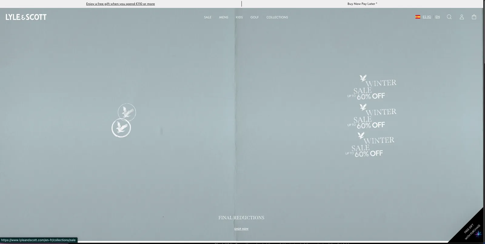 Screenshot of Lyle & Scott