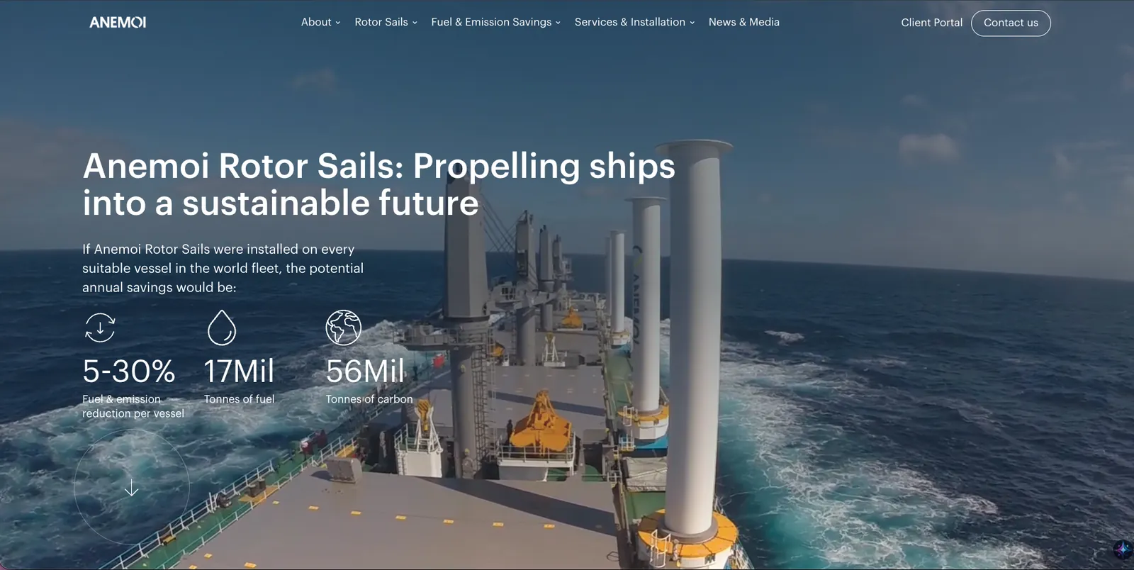 Screenshot of Renewable Maritime Technology Company