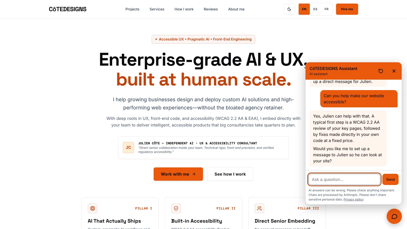 Site Assistant (AI Chat Bot)